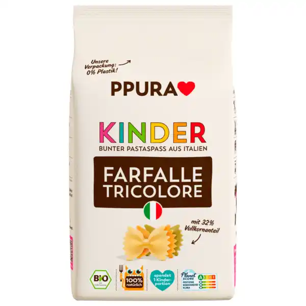 Bild 1 von Ppura Bio Farfalle Tricolore 500g