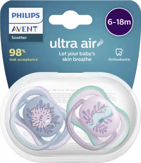 Bild 1 von PHILIPS AVENT Ultra air Schnuller SCF085/40