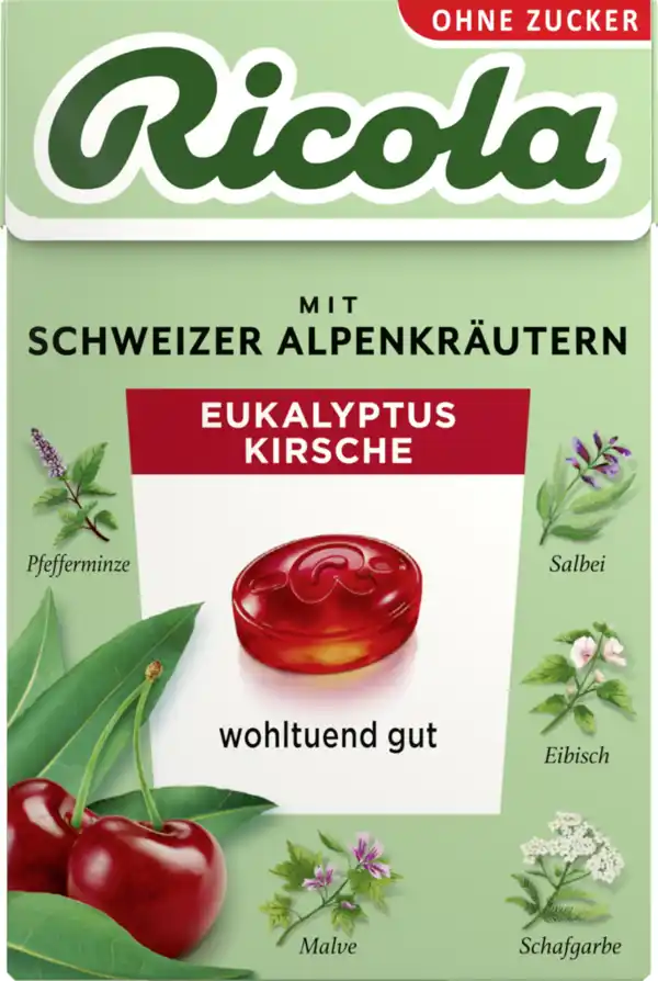 Bild 1 von Ricola Eukalyptus-Kirsche Bonbon, 50 g