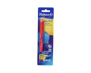 Pelikan Jugend-Füllhalter Happy Pen inkl. 6 Patronen M-Feder 2fach