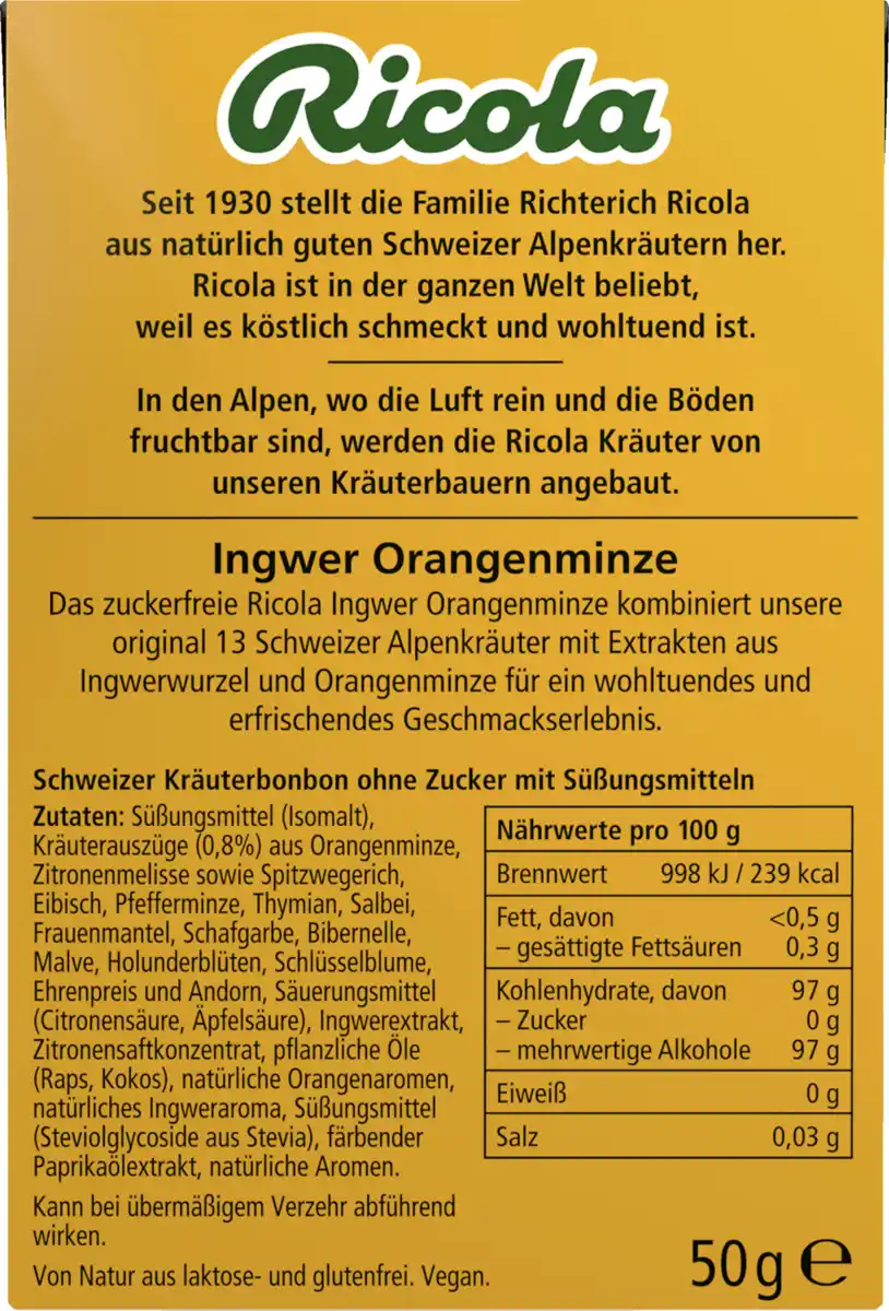 Bild 2 von Ricola Orangenminze Box, 50 g