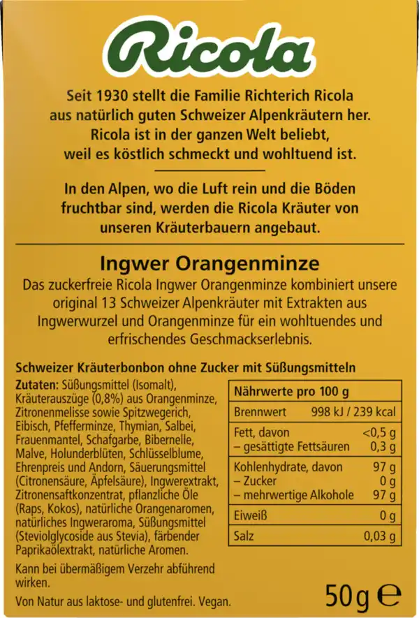 Bild 2 von Ricola Orangenminze Box, 50 g