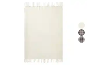 LIVARNO home Jacquard-Wohndecke, aus gewebtem Strick, 130 x 170 cm