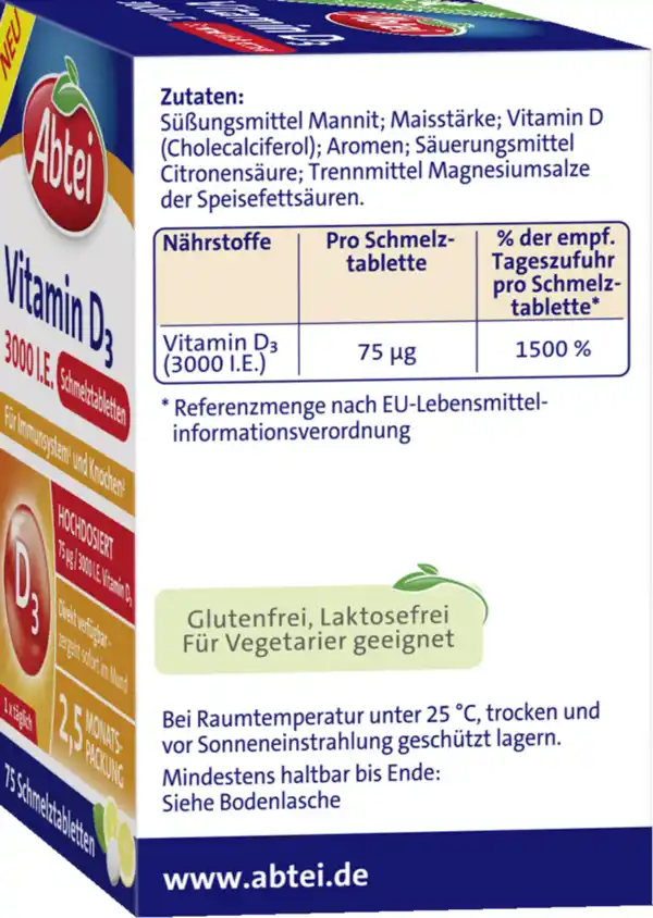 Bild 3 von Abtei Vitamin D3 3000 I.E.