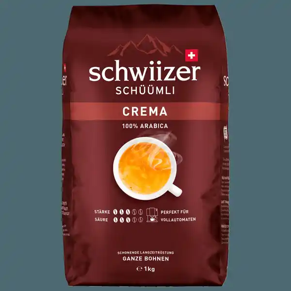 Bild 1 von Schwiizer Schüümli Crema ganze Bohne 1kg