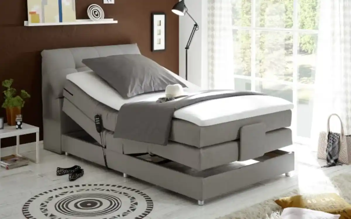 Bild 2 von ED Lifestyle - Motor-Boxspringbett Concord 3, stone, 120 x 200 cm