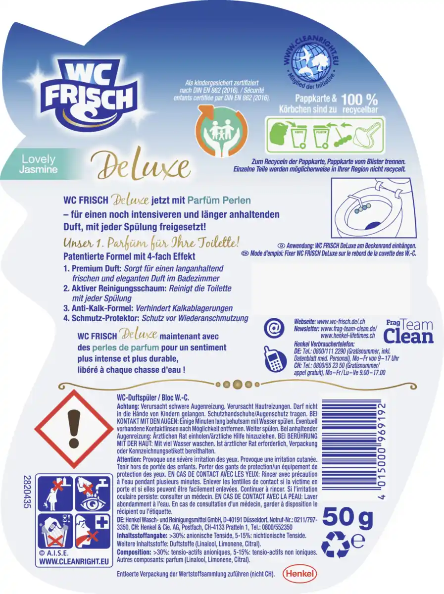 Bild 2 von WC FRISCH WC-Reiniger DeLuxe Lovely Jasmin, 50 g