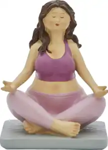 IDEENWELT Deko-Figur Yoga Dame sitzend