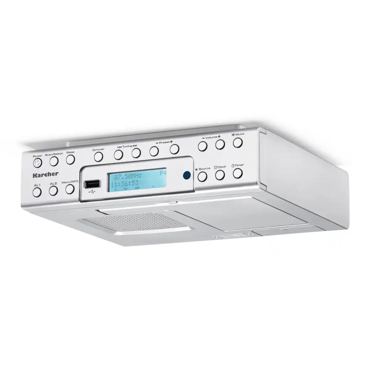 Bild 1 von Karcher RA2030D Unterbau-Küchenradio inkl. einklappbare Ablage für Smartphones