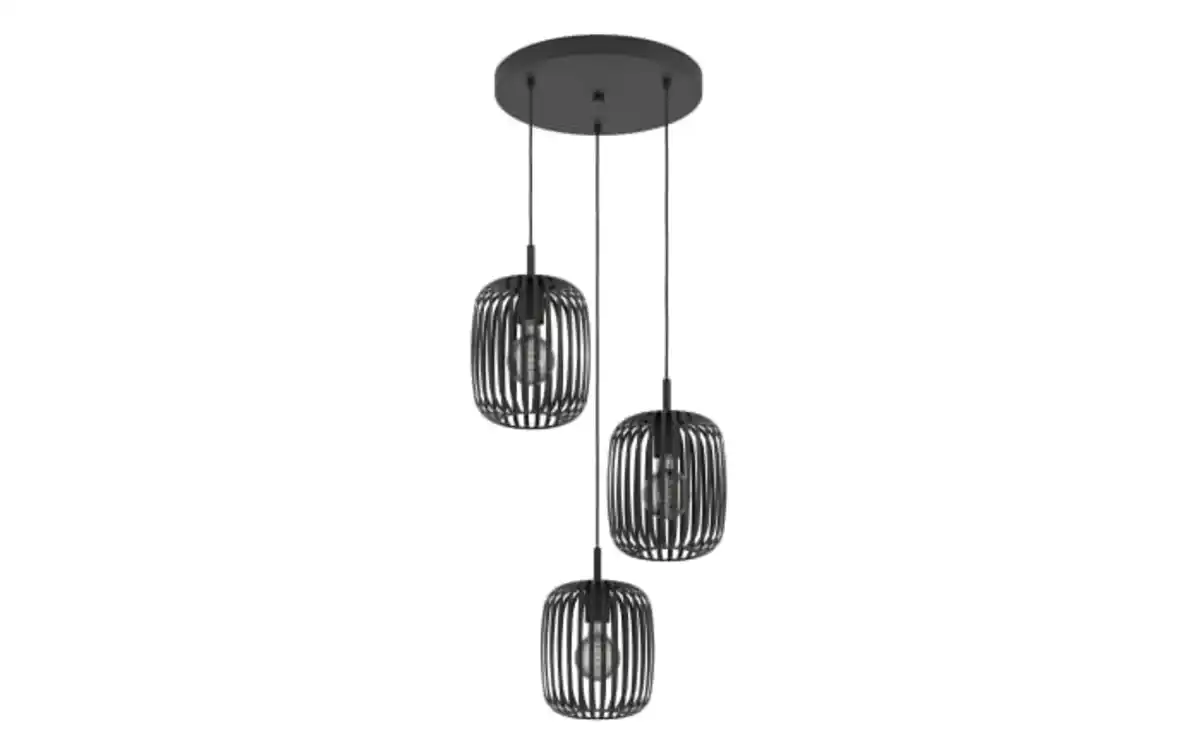 Bild 1 von Pendelleuchte Romazzina, 3-flammig, schwarz, 46 cm