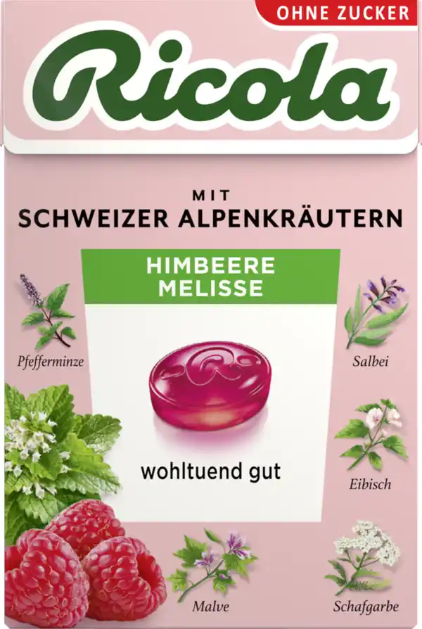 Bild 1 von Ricola Himbeere Melisse-Bonbons, 50 g