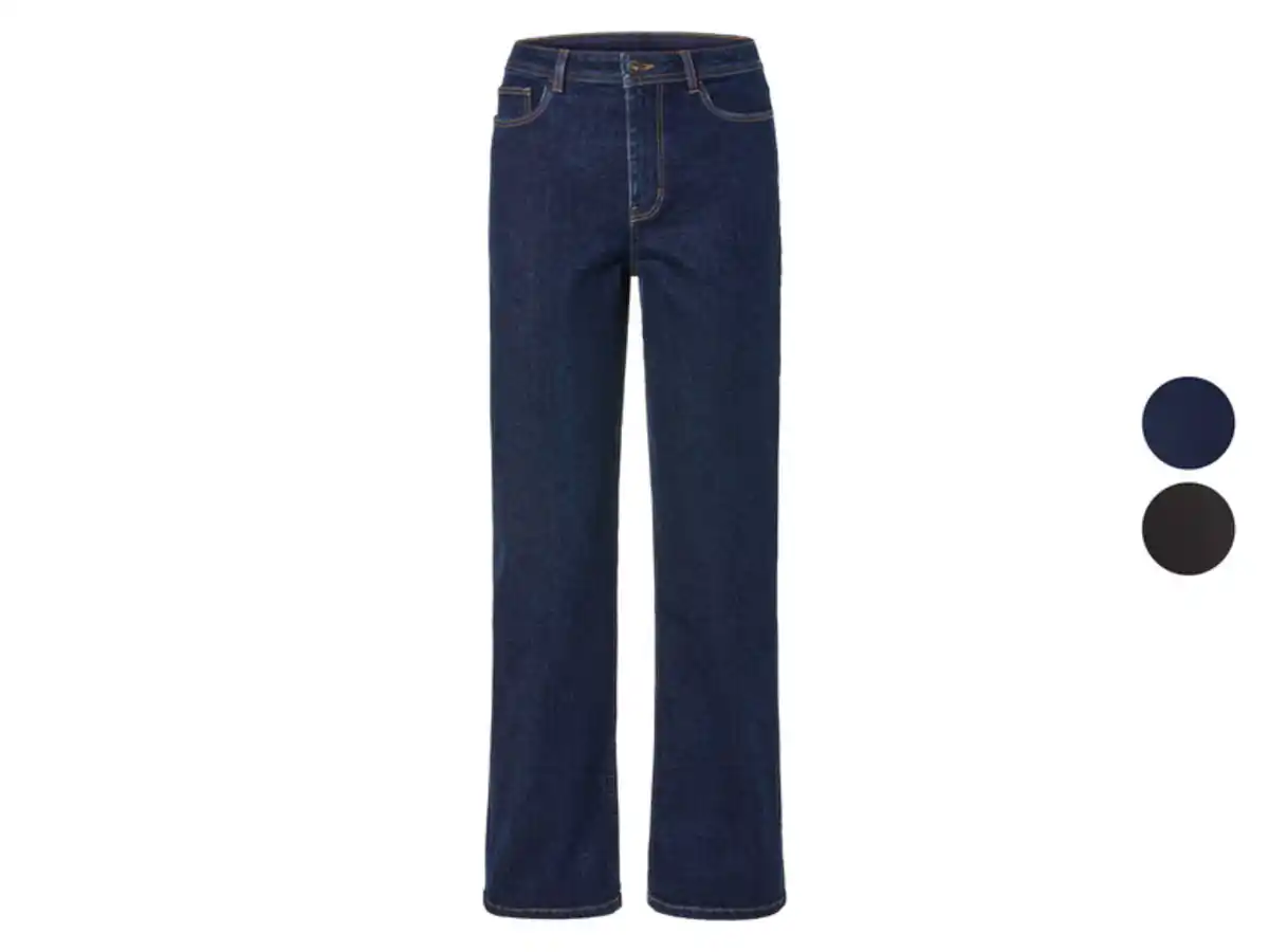 Bild 1 von esmara® Damen Jeans, Wide Leg, hohe Leibhöhe