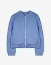 Bild 1 von Damen Sweatjacke - Rundhals-Ausschnitt - hellblau