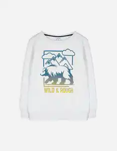 Kinder Sweatshirt - Print - hellgrau