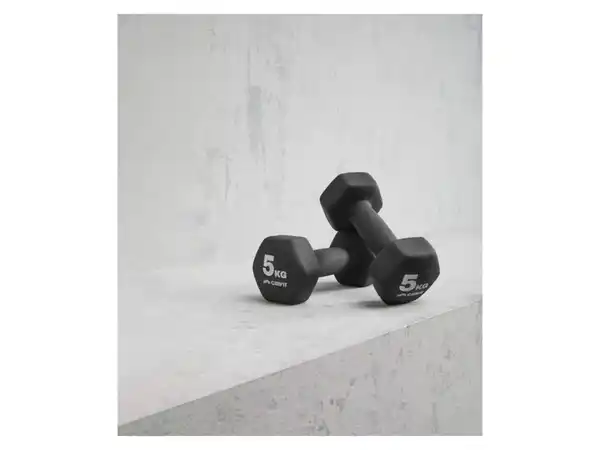 Bild 3 von CRIVIT Kurzhantel-Set, 2 x 5 kg, vielseitig einsetzbar (Achtungs LV: OSBE/NL/CZ/PL/SK/FR)