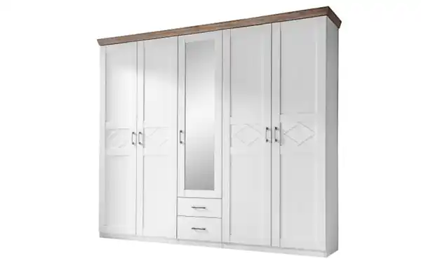 Bild 2 von Schlafzimmer Country, weiß, Absetzungen Anderson pine trüffel, 180 x 200 cm, Schrank 256 x 229 cm