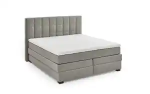 Oschmann - Boxspringbett OC-BX21088, Twist silber, 180 x 200 cm, Härtegrad 2 und 3