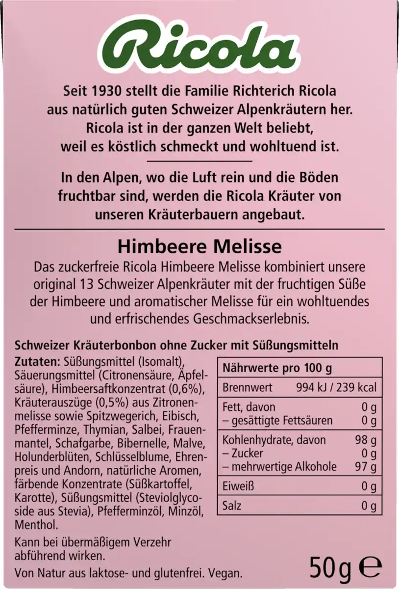 Bild 2 von Ricola Himbeere Melisse-Bonbons, 50 g
