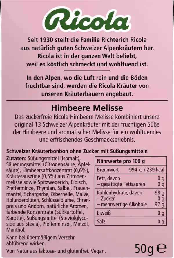 Bild 2 von Ricola Himbeere Melisse-Bonbons, 50 g