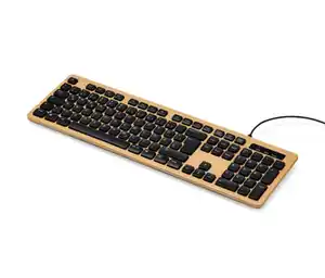 Tastatur in Holzoptik