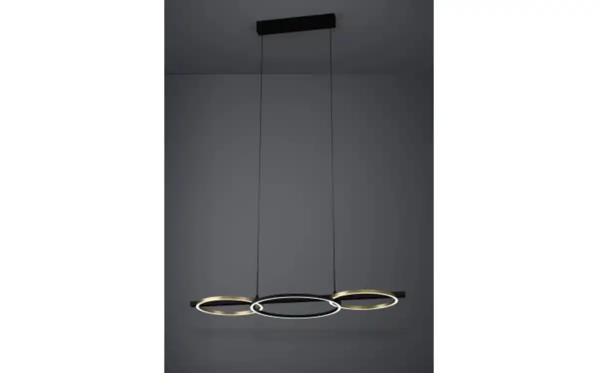 Bild 3 von LED-Pendelleuchte LANACERA, schwarz/gold, inkl. Dimmfunktion