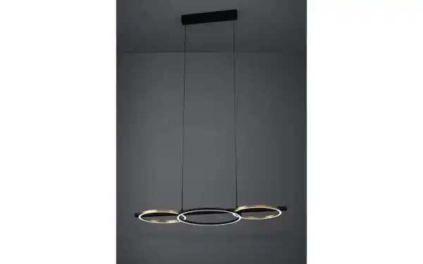 Bild 3 von LED-Pendelleuchte LANACERA, schwarz/gold, inkl. Dimmfunktion