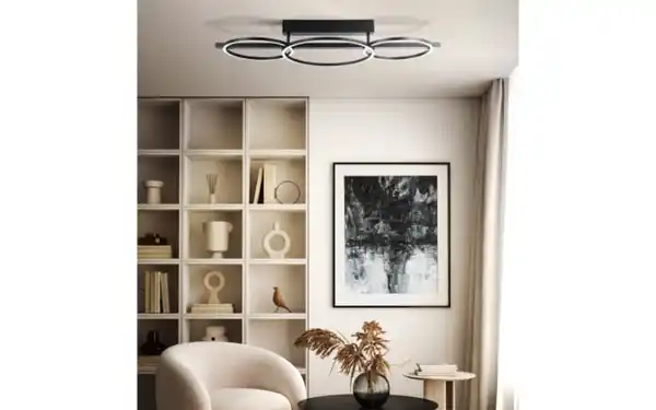 Bild 3 von LED-Deckenleuchte LANACERA, schwarz/gold, inkl. Dimmfunktion