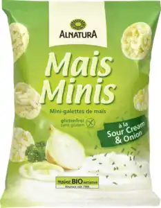 Alnatura Bio Mais Minis à la Sour Cream & Onion, 50 g