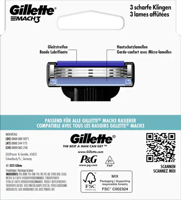 Bild 2 von Gillette MACH3 Rasierklingen