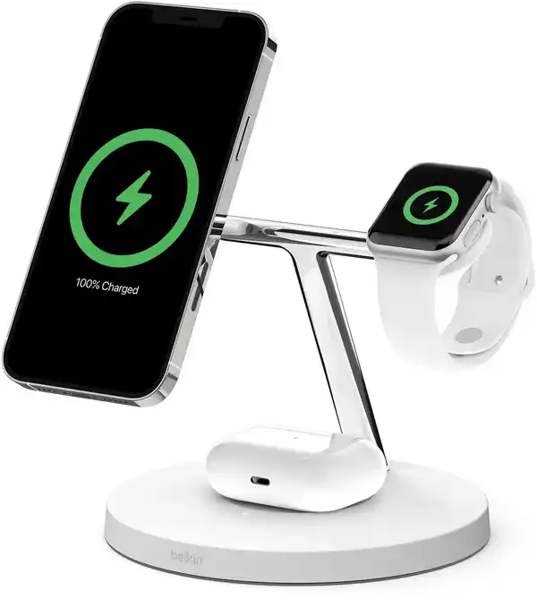 Bild 1 von BoostCharge Pro 3in1 Wireless (15W) Ladestation weiß