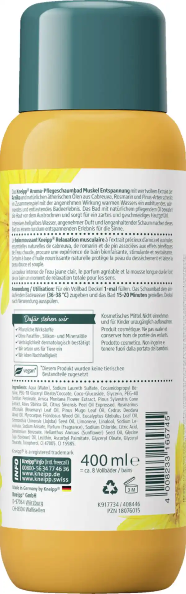 Bild 2 von Kneipp Aroma-Pflegeschaumbad Muskel Entspannung, 400 ml