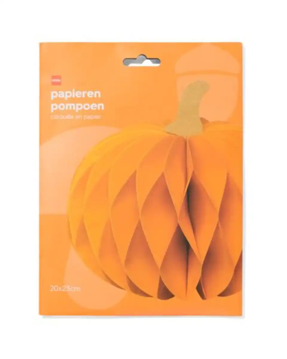 Bild 4 von Papierwaben-Kürbis, Ø 16 cm, Halloween