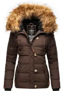 Navahoo Winterjacke Zoja stylische Steppjacke mit Kunstpelz Kapuze