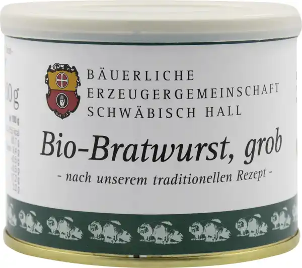 Bild 1 von Bäuerliche EZG Schwäbisch Hall Bio-Bratwurst grob 200G