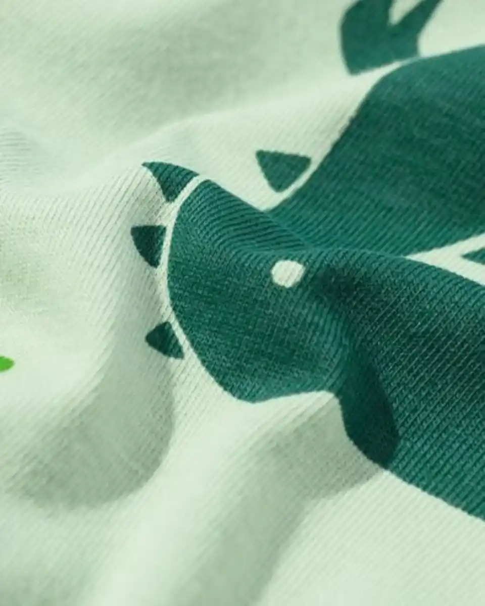 Bild 2 von Kinderpyjama Stretch-Baumwolle Dino grün