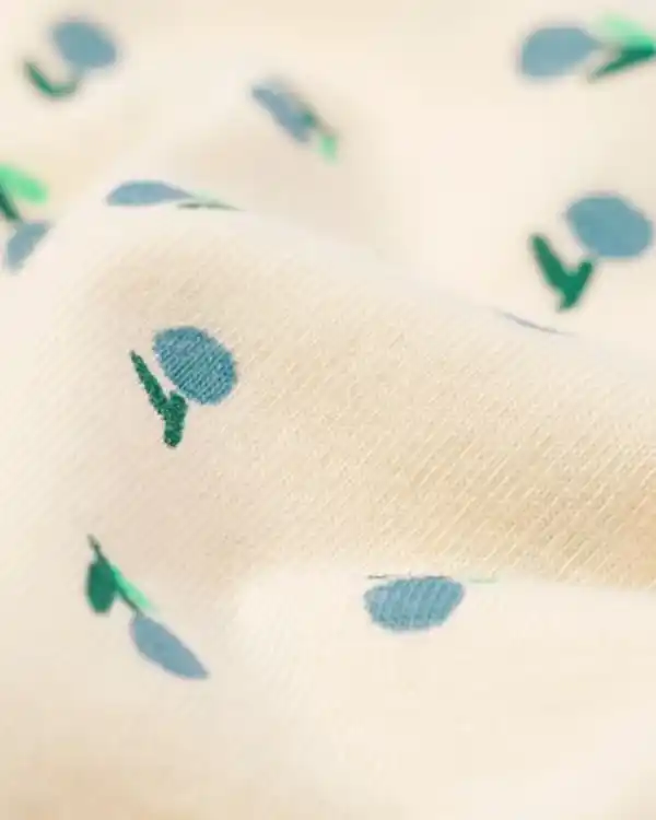 Bild 2 von Kinderpyjama Stretch-Baumwolle Blumen eierschalenfarben