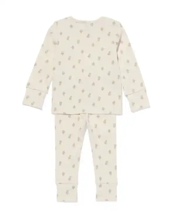 Bild 2 von größenflexibler Baby-Pyjama, gerippt, Enten eierschalenfarben