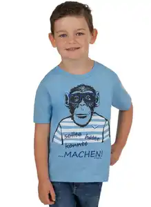 Trigema T-Shirt TRIGEMA T-Shirt mit großem Affen-Druckmotiv