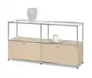 Bild 1 von Sideboard Metall »CN3« mit 2 Klappen und Glasböden, beige