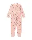 Bild 1 von Kinderpyjama Samt Vogel rosa