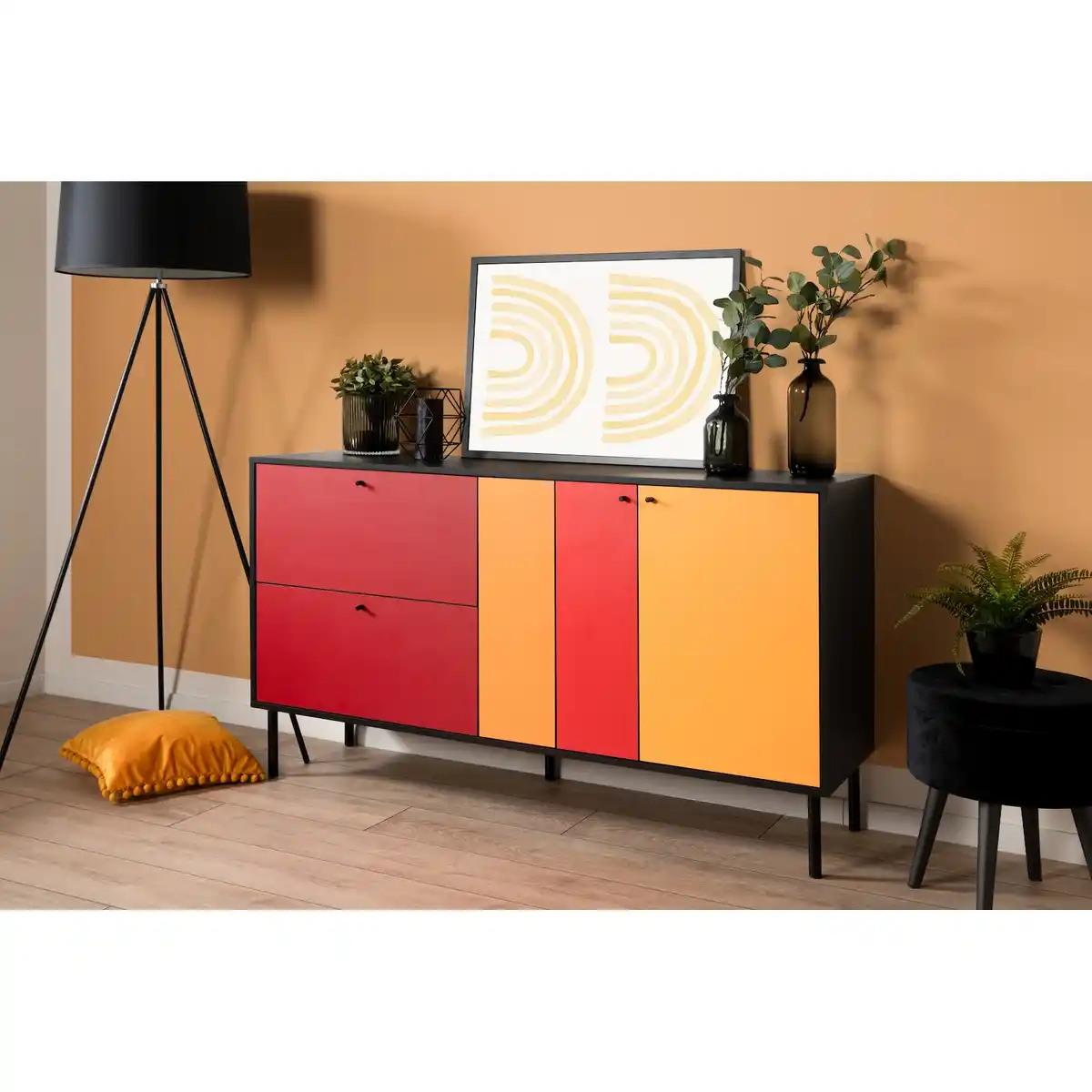 Bild 1 von Finori Sideboard "Buddy" Schwarz / Multicolor