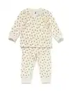 Bild 1 von Baby-Pyjama, Velours, Blumen eierschalenfarben