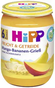 Hipp Bio Mango-Bananen-Grieß ohne Zuckerzusatz ab 6.Monat 190G