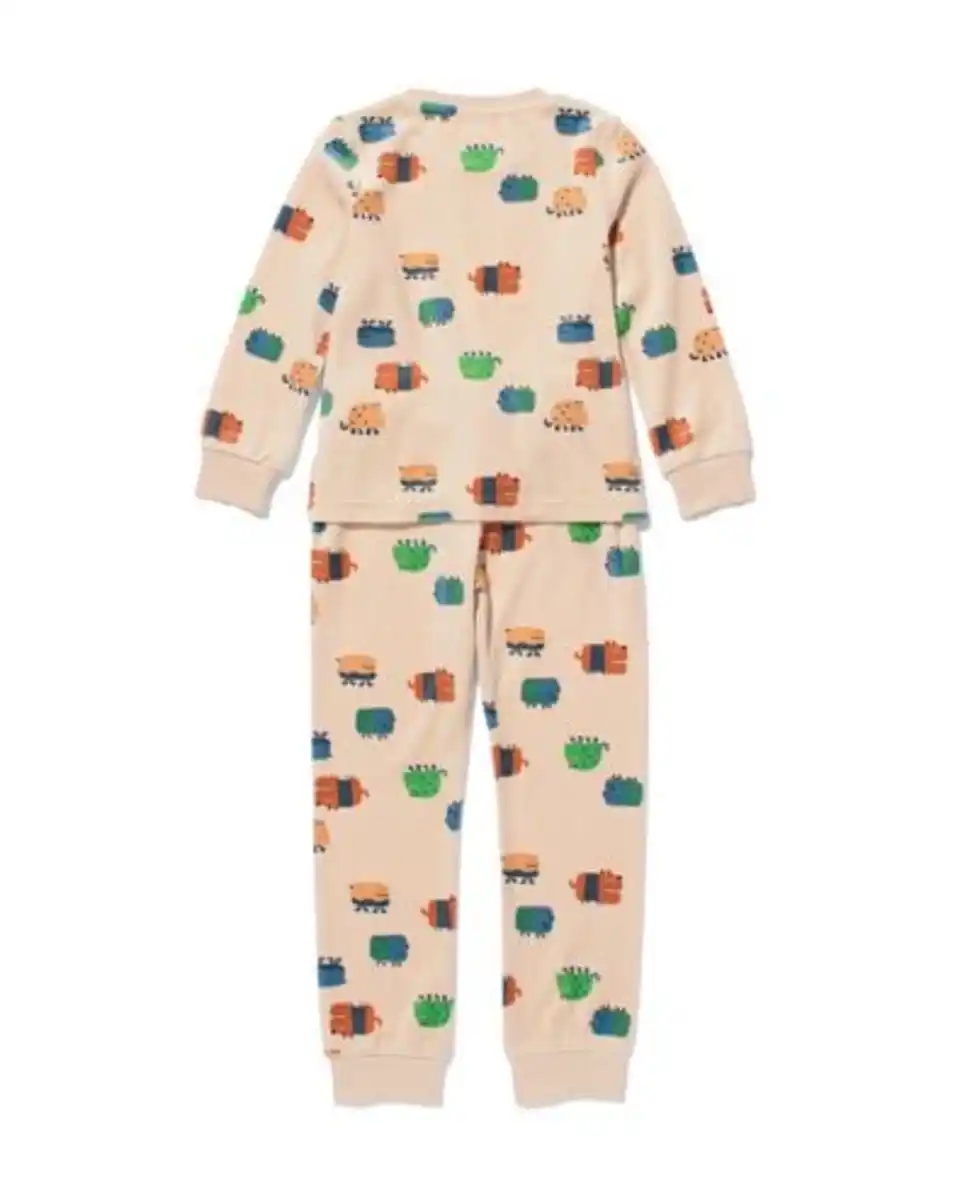 Bild 4 von Kinderpyjama Samt Tiere beige