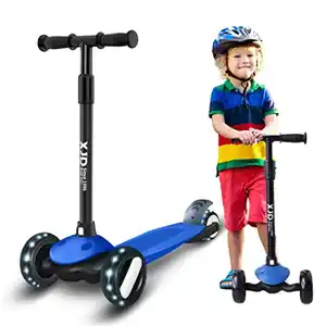 XJD Kinderroller Kinderscooter für 2-10 Jahre Kinder Scooter 3 LED Rädern Kickboard Sperrbare Richtung Kinder Roller Verstellbare Lenkerhöhe Leicht Belastbarkeit bis 50 kg