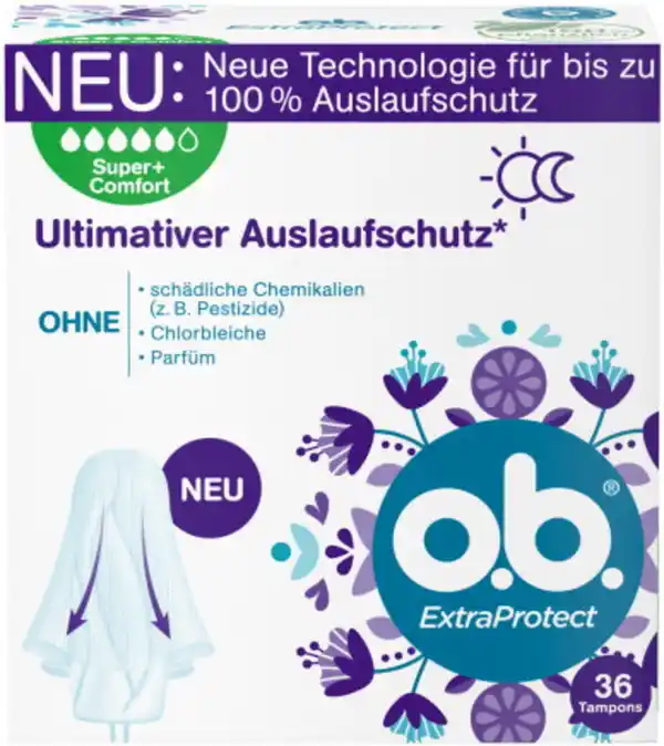 Bild 1 von o.b. Extra Protect Tampons Super+Comfort 36ST