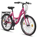 Bild 1 von Licorne Bike Stella Premium City Bike 20,24,26 und 28 Zoll Fahrrad für Mädchen Herren und Damen 21 Gang (6 Gang bei 20 Zoll) Holland Citybike