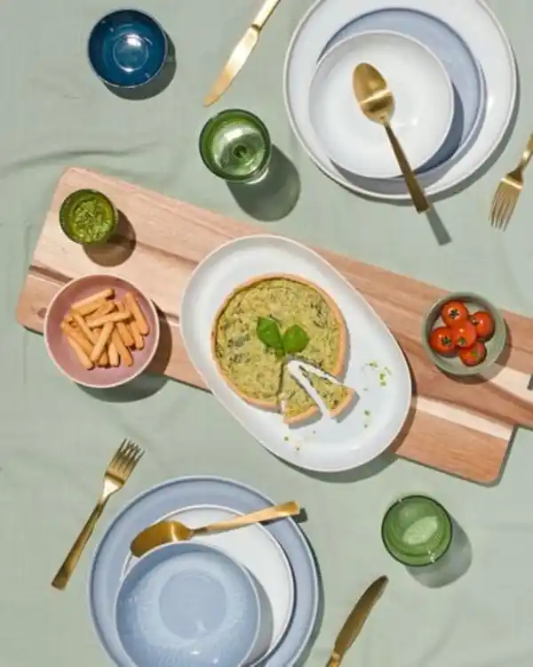 Bild 3 von Speiseteller Helsinki, reaktive Glasur, weiß, Ø 27 cm