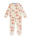 Bild 1 von Kinderpyjama Stretch-Baumwolle Hund beige