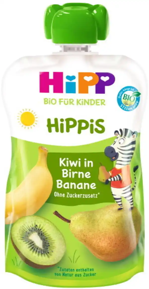 Bild 1 von Hipp Bio Hippis Kiwi in Birne-Banane 100G